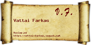 Vattai Farkas névjegykártya